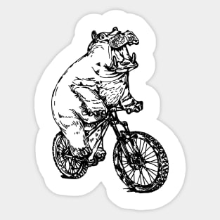 SEEMBO Hippopotamus Cycling Bicycle Bicycling Biking Bike Sticker